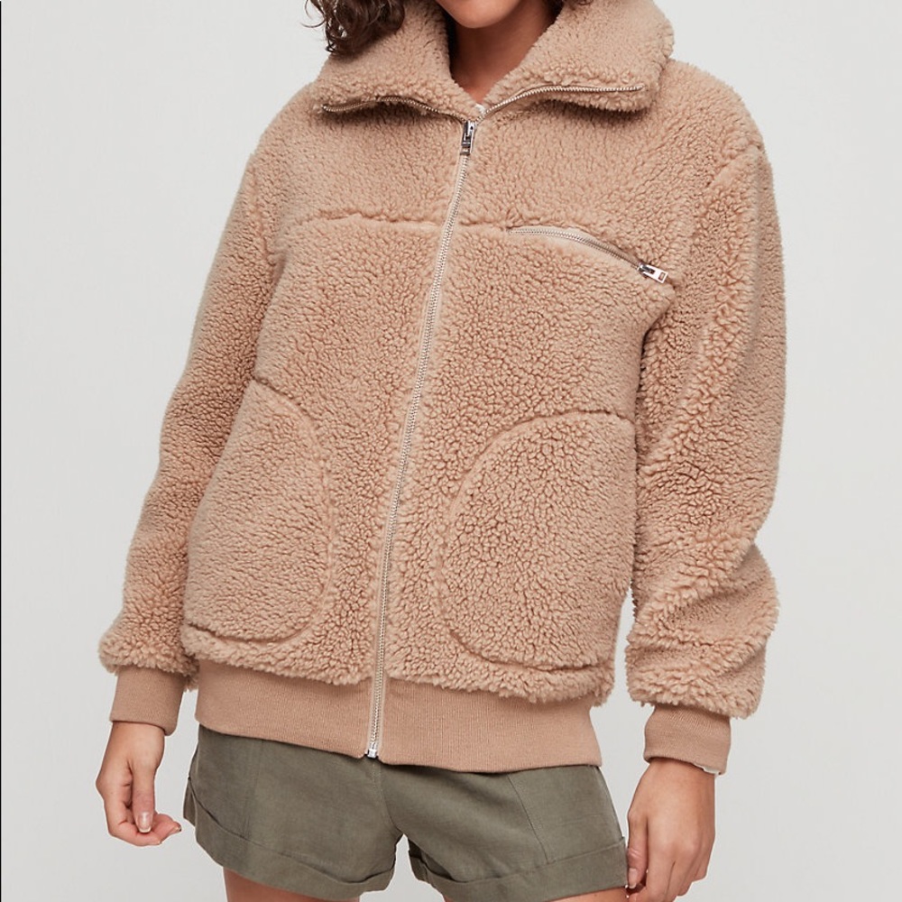 Cozy Tan Sherpa Jacket